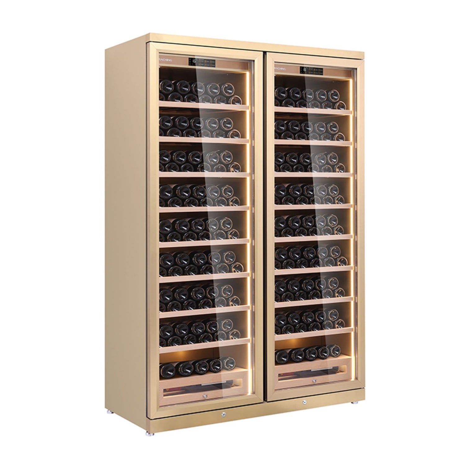 Raching CD1200 – Smart Dual-Door Cigar Humidor & Wine Cooler (Premium Stainless Steel)