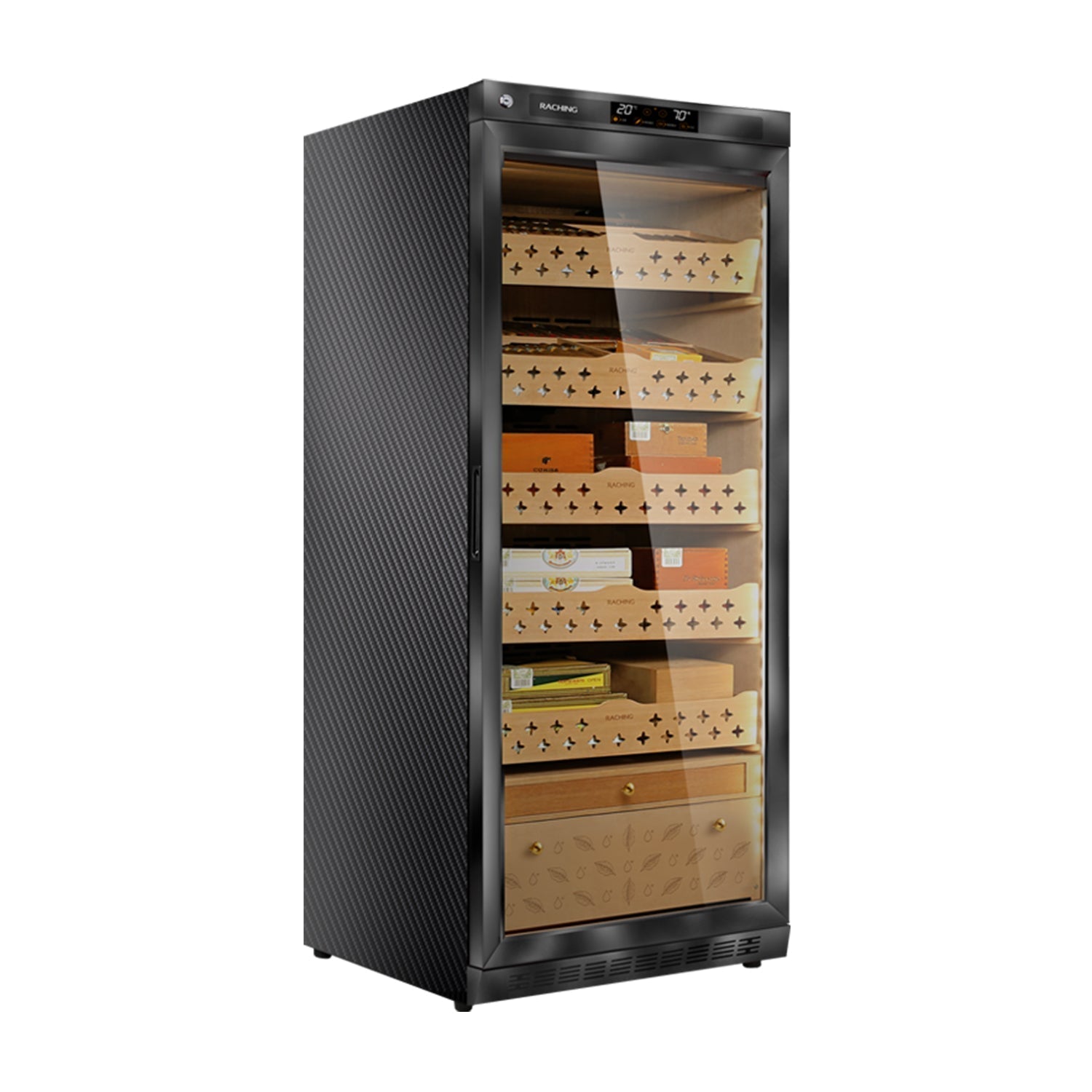 Raching MON1800A – Electric Climate Control Cabinet Humidor (1000–1200 Cigars)