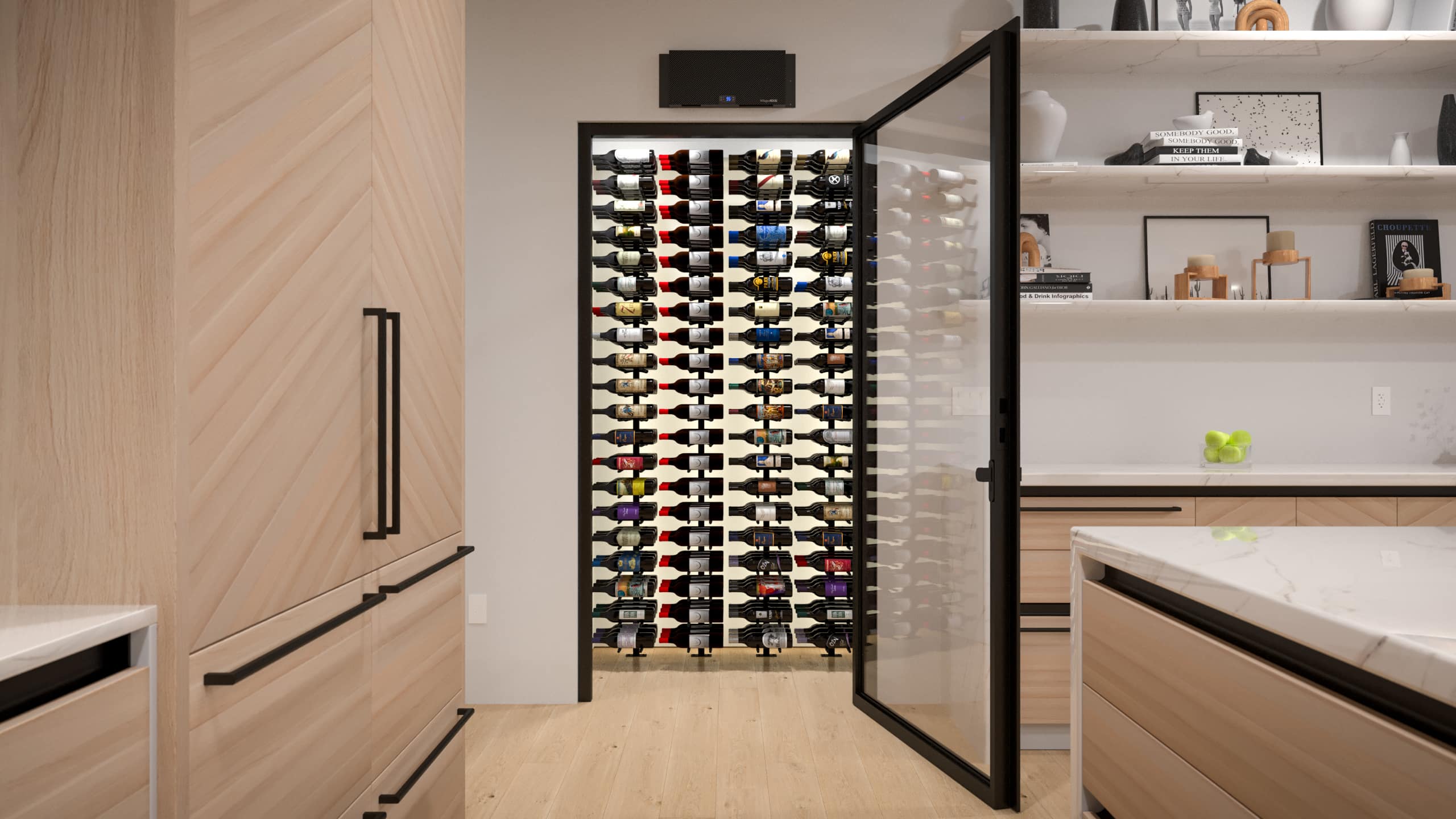Ultra Wine Racks & Cellars HZ Minimalist Series 2-Sided Wine Rack Display (40 Bottles)