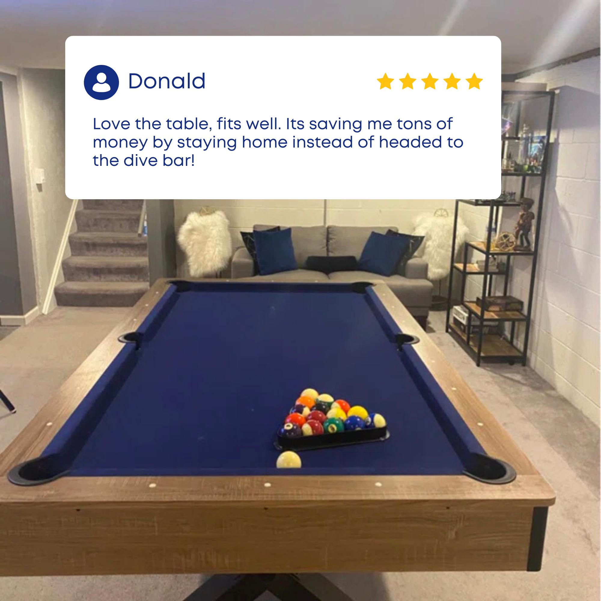 7' Pool Table – Complete Game Room Bundle (Includes Pool Cue Holder + Dartboard)