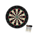 18-In Sisal Dartboard with Staple-Free Bullseye and Steel Tip Dart Set