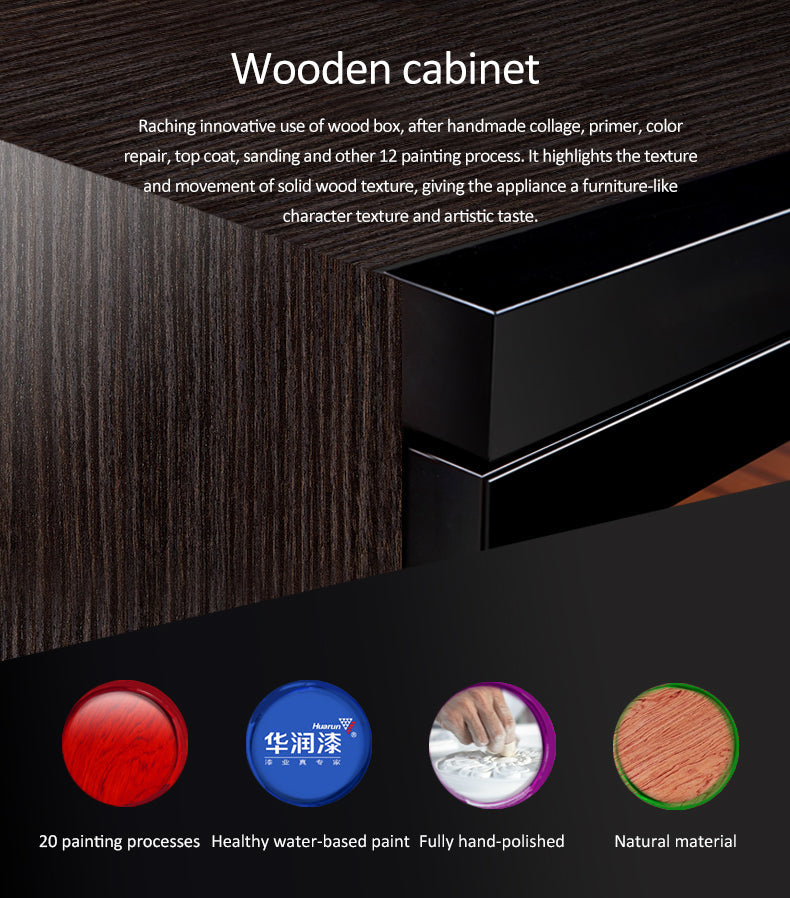 Raching CS600 – Dual-Door Wine Cooler & Electronic Cigar Humidor Cabinet (Wine + Cigars)
