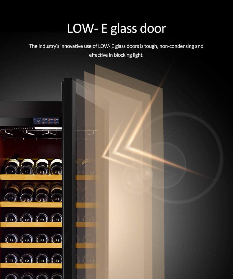 Raching CS600 – Dual-Door Wine Cooler & Electronic Cigar Humidor Cabinet (Wine + Cigars)