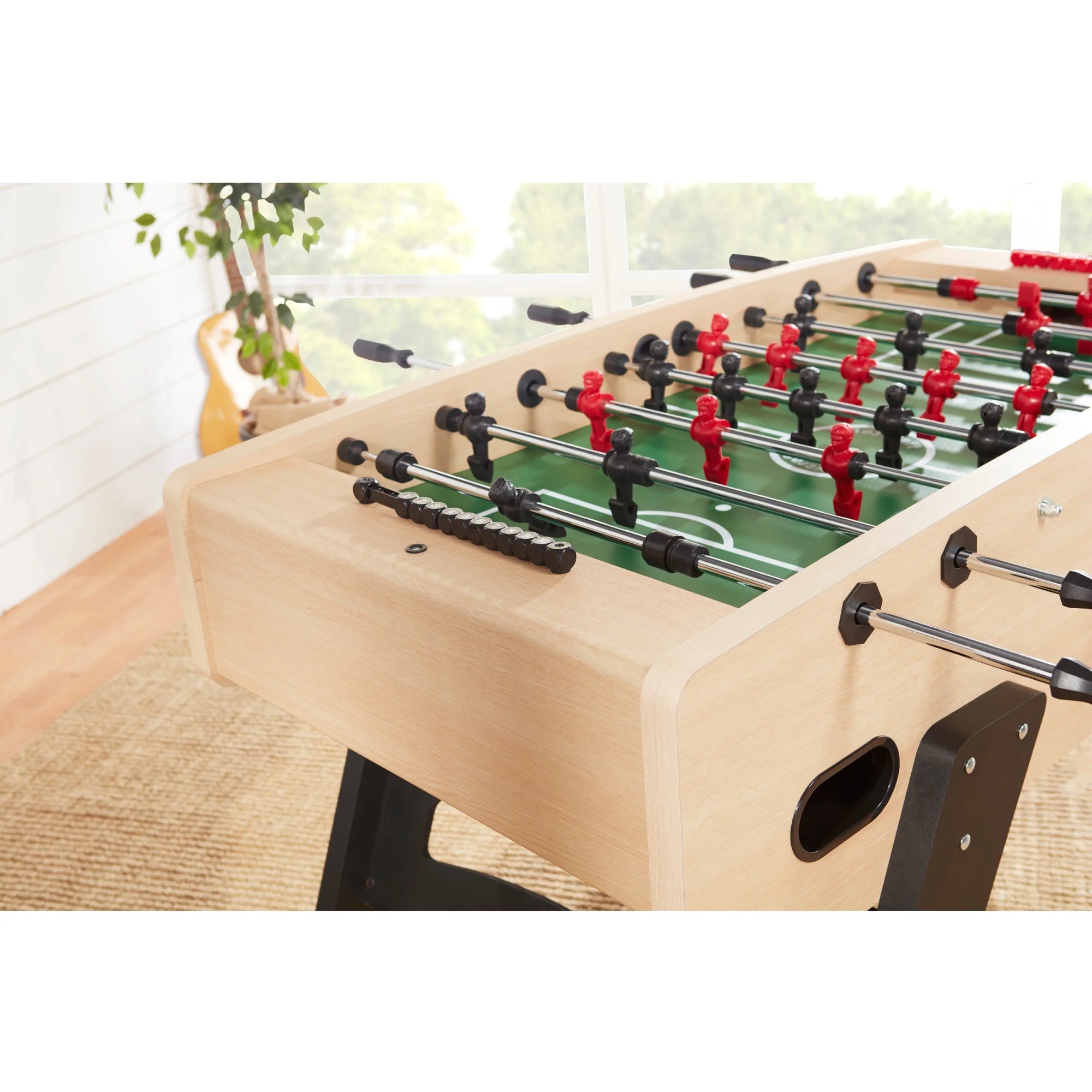 Milan European Foosball Table, Light Maple