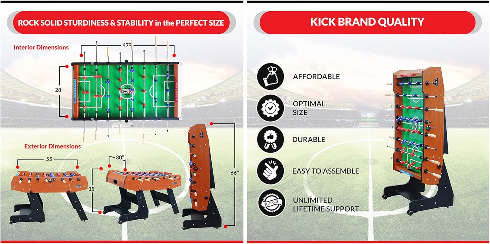 Majesty 55" Folding Foosball Table