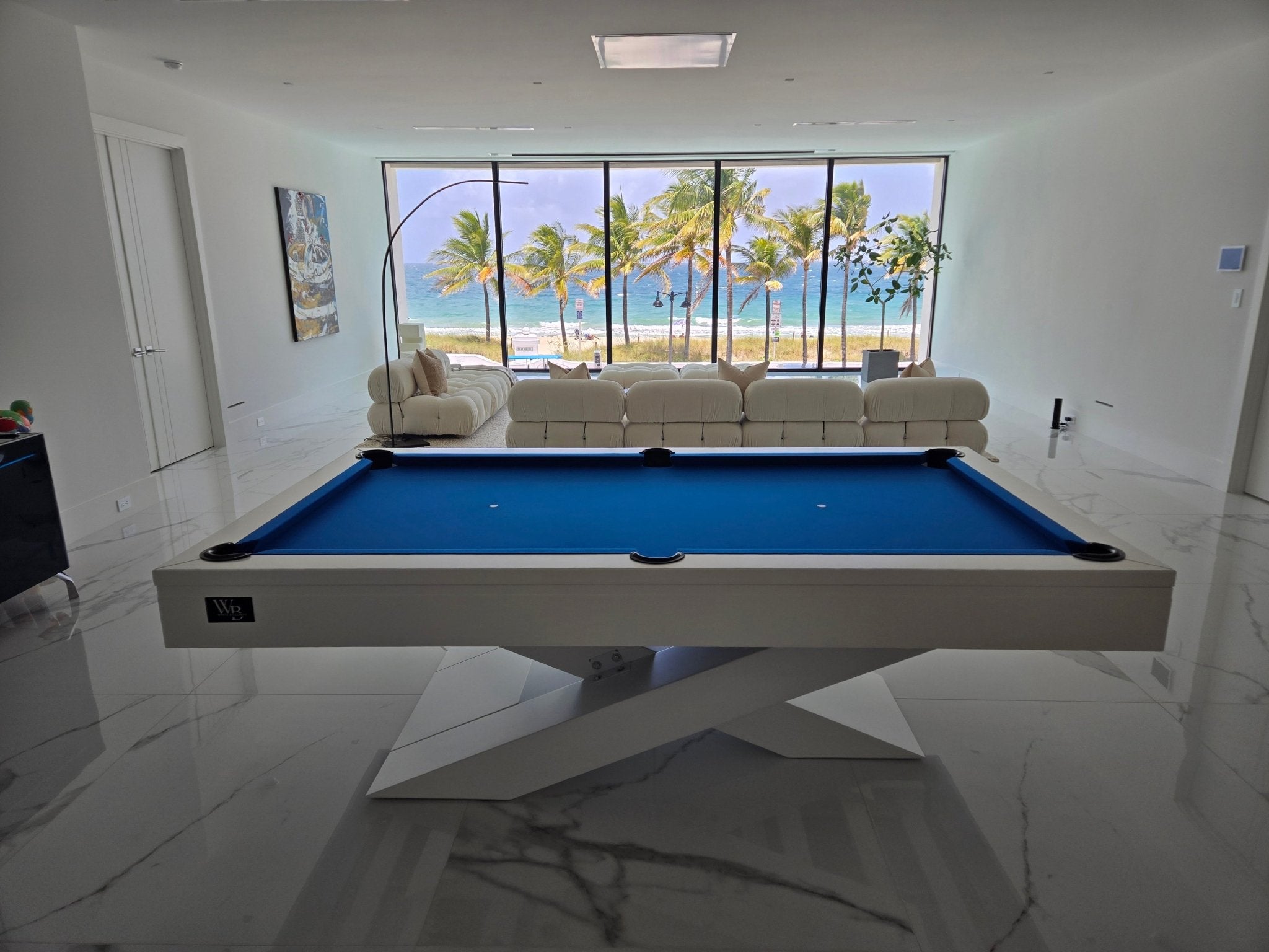 White Billiards Ultimate Modern Slate Pool Table