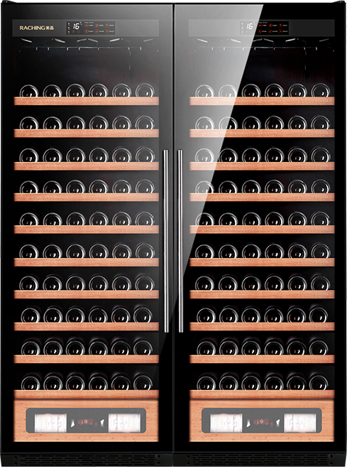 Raching CS600 – Dual-Door Wine Cooler & Electronic Cigar Humidor Cabinet (Wine + Cigars)