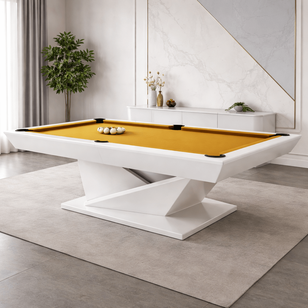 White Billiards Kyoto Modern Slate Pool Table