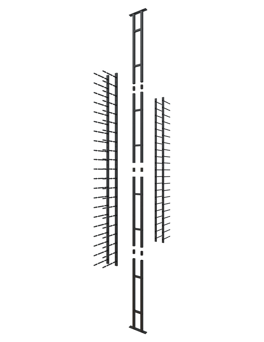 Ultra Wine Racks & Cellars Floor-to-Ceiling Mounted Wine Rack Display – 2-Sided (126 Bottles)