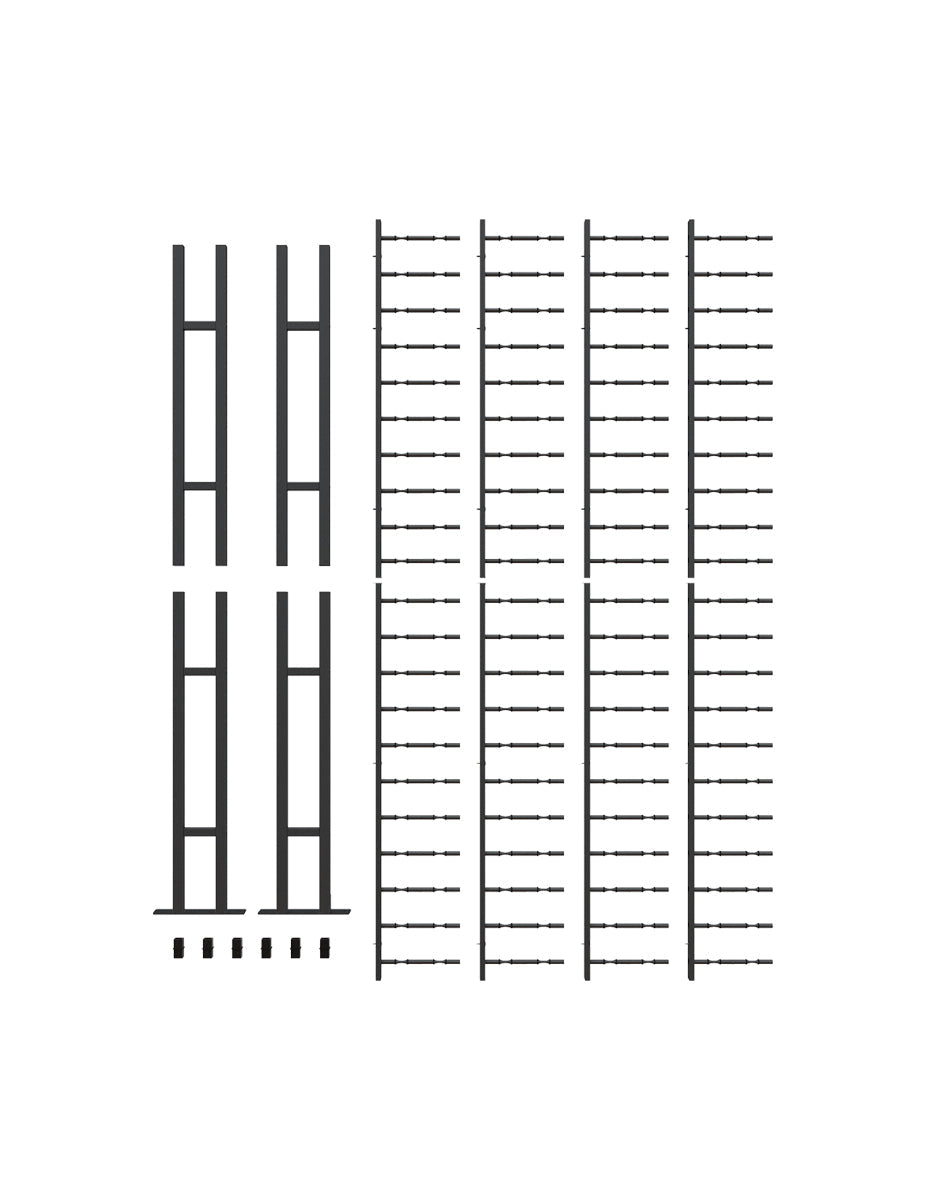 Ultra Wine Racks & Cellars Floor-to-Ceiling Mounted Wine Rack Display – 2-Sided (84 Bottles)