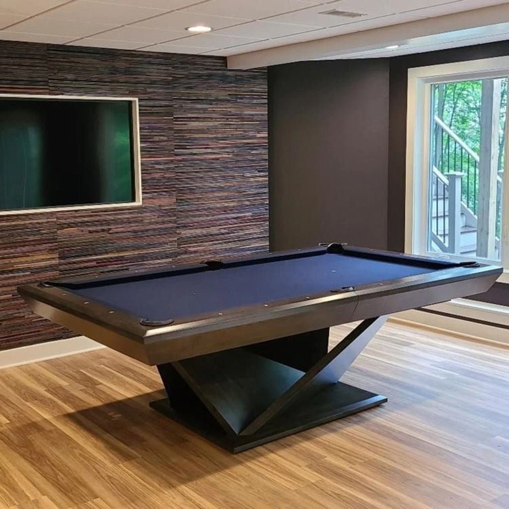 White Billiards Kyoto Modern Slate Pool Table - Black