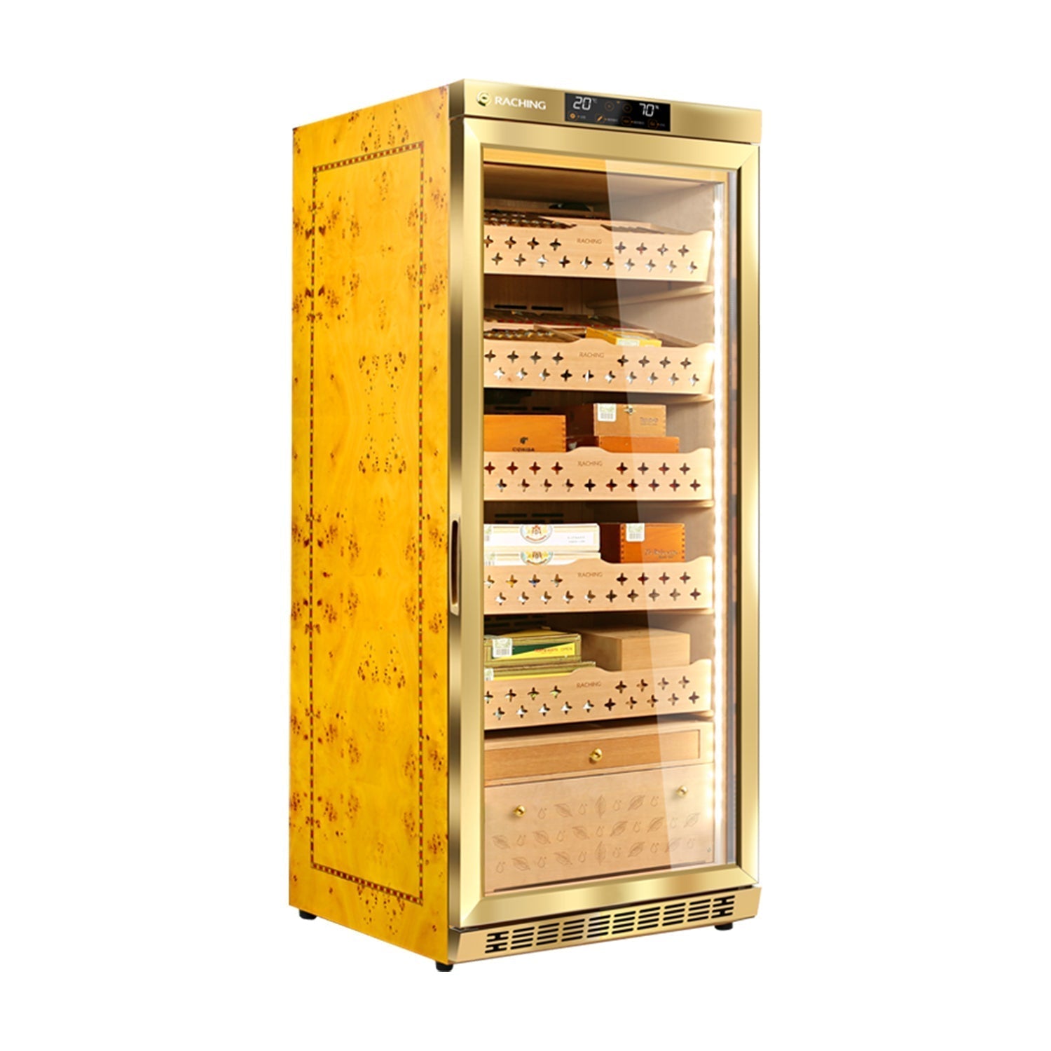 Raching MON1800A – Electric Climate Control Cabinet Humidor (1000–1200 Cigars)