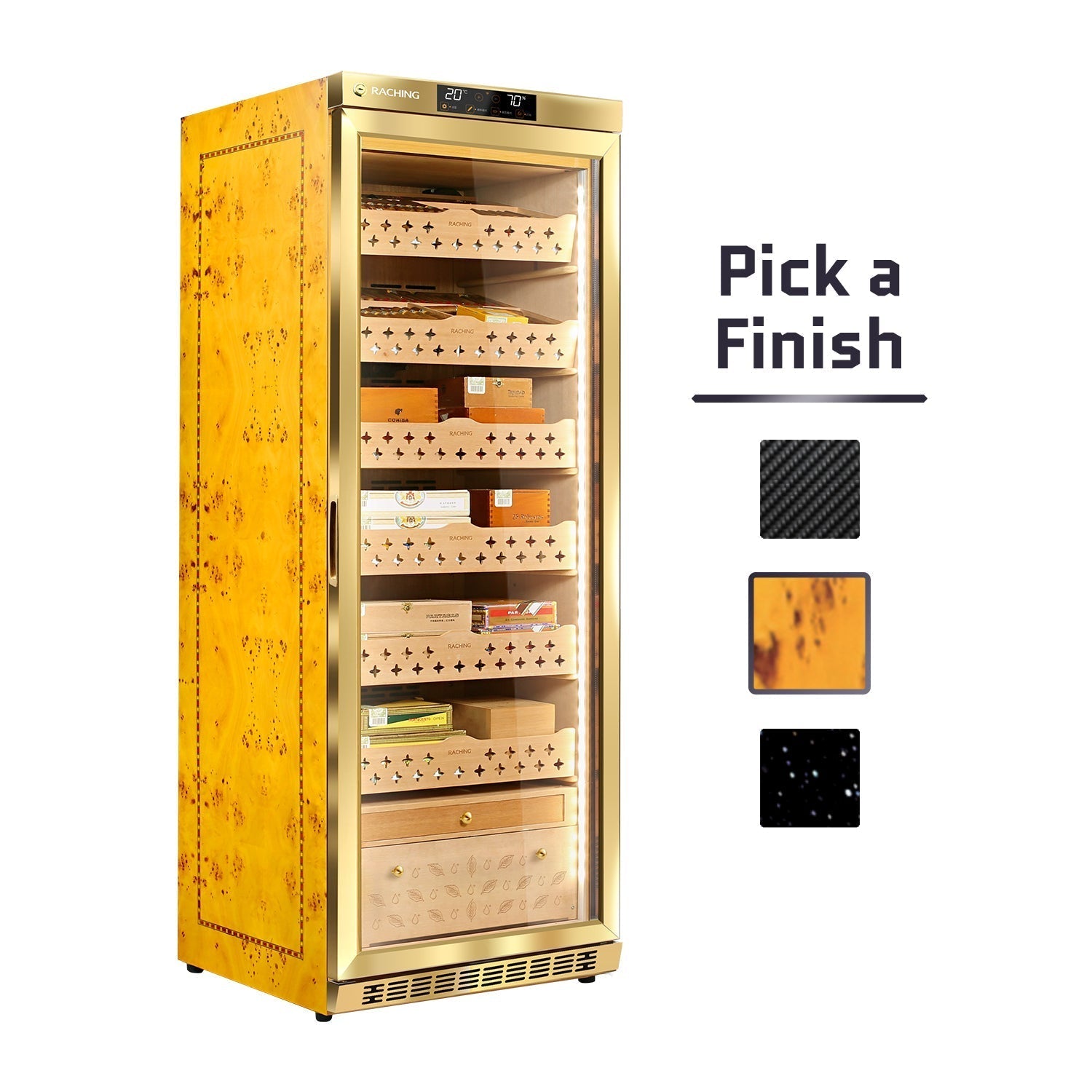 Raching MON2800A – Electric Climate Control Cabinet Humidor (1200–1500 Cigars)