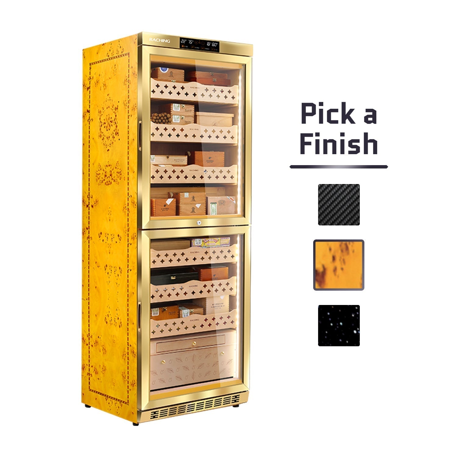 Raching MON3800B – Electric Climate Control Cabinet Humidor (1500–1700 Cigars)