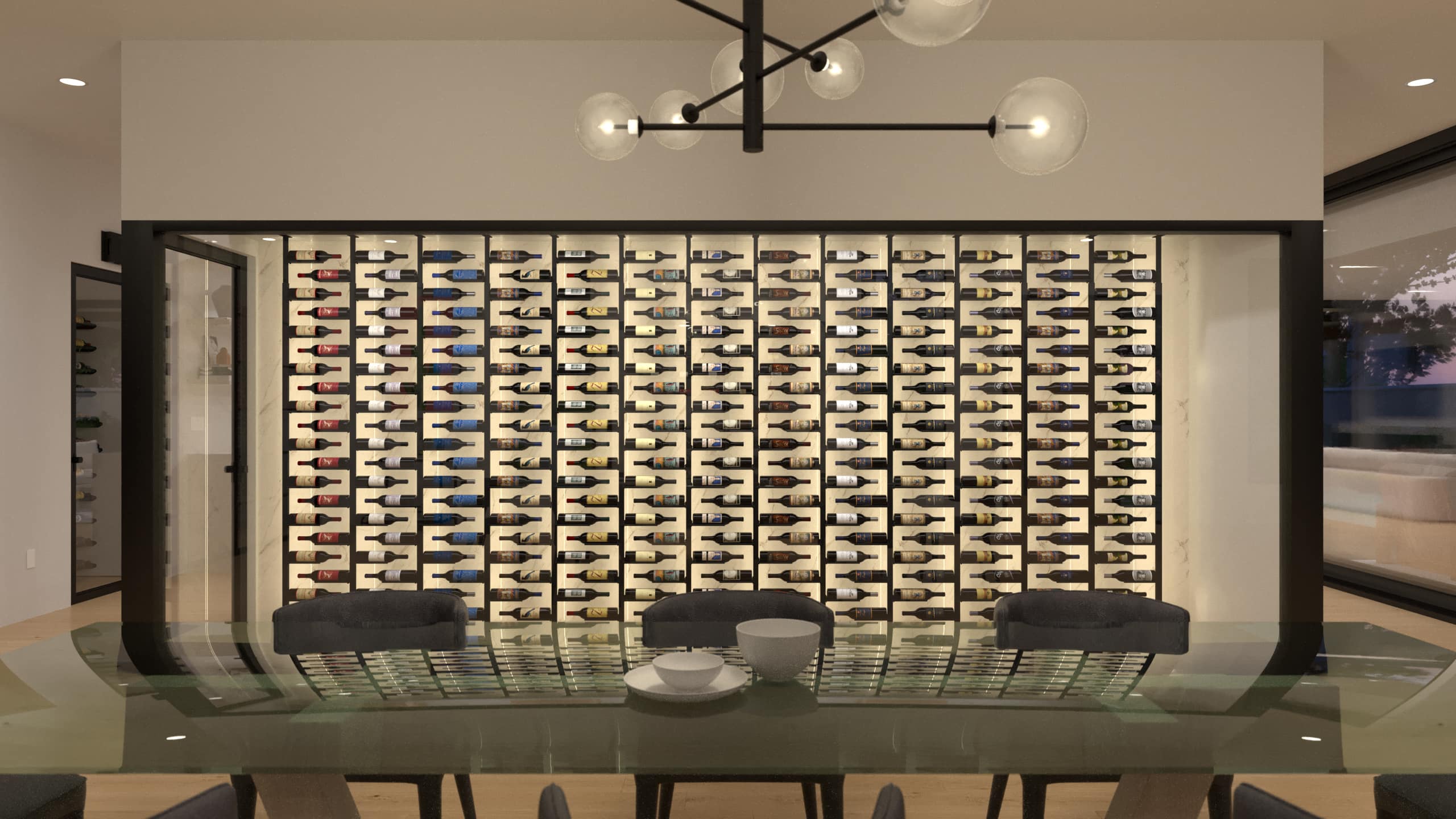 Ultra Wine Racks & Cellars ST Minimalist Series 1-Sided Wine Rack Display (40 Bottles)