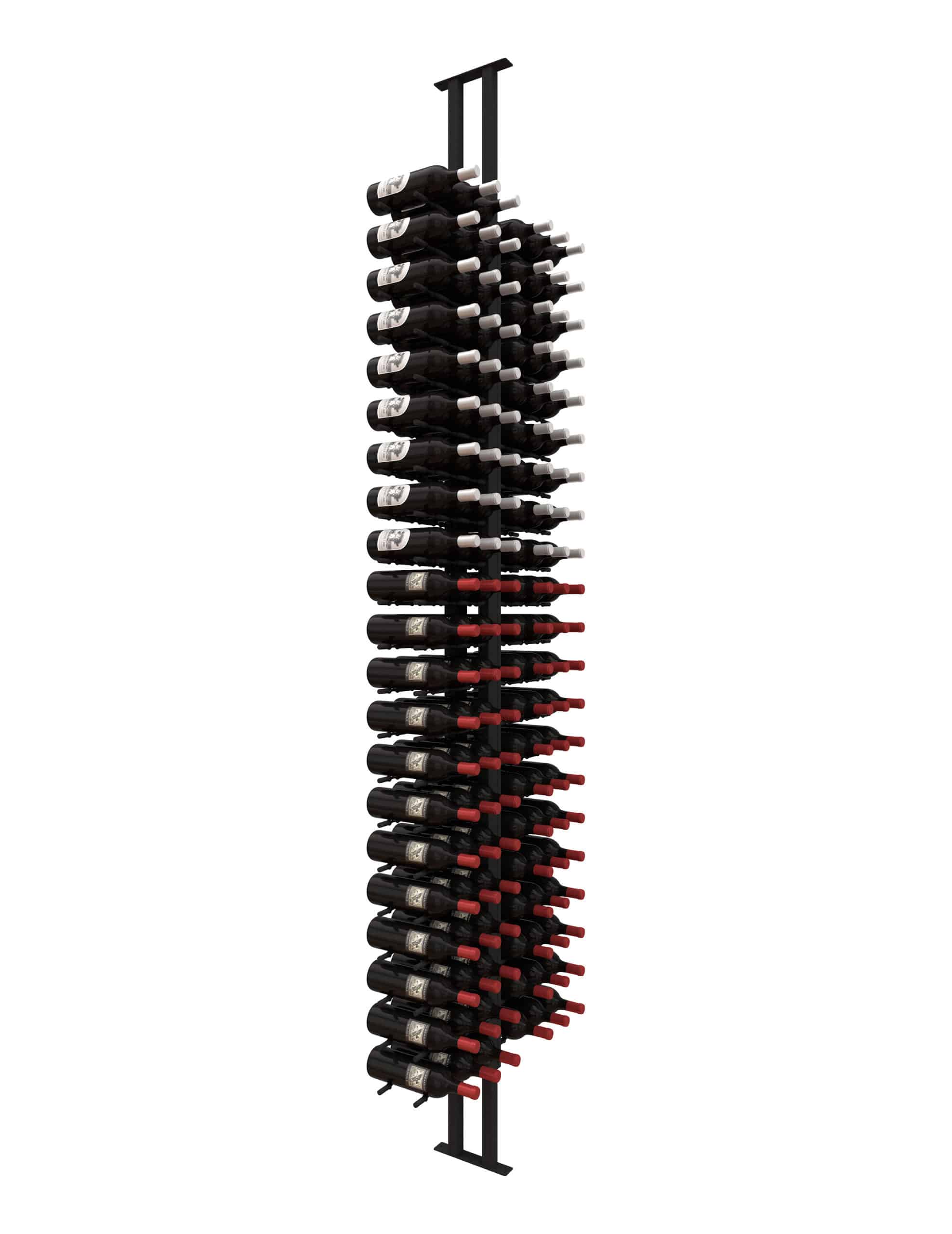 Ultra Wine Racks & Cellars Floor-to-Ceiling Mounted Wine Rack Display – 2-Sided (126 Bottles)