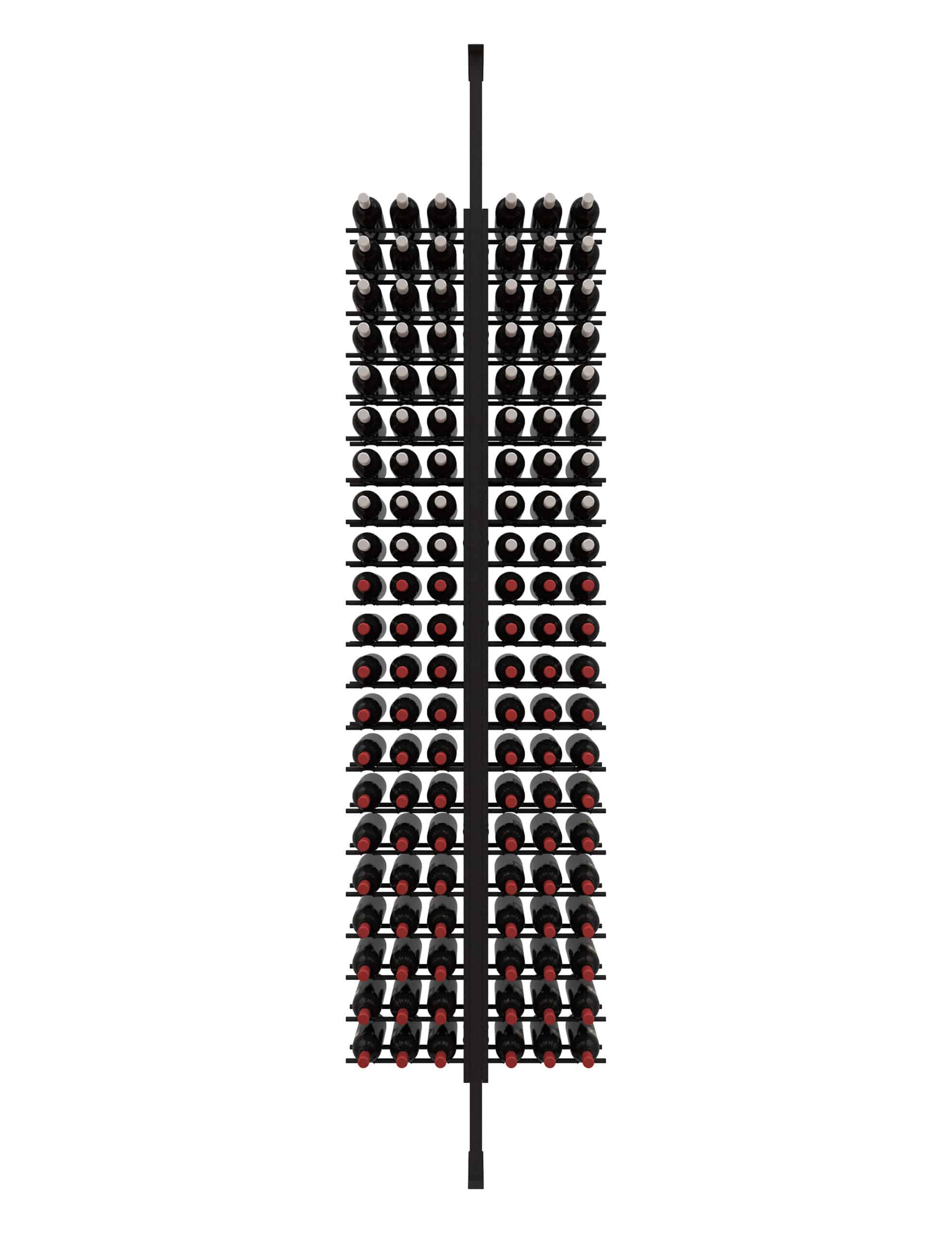 Ultra Wine Racks & Cellars Floor-to-Ceiling Mounted Wine Rack Display – 2-Sided (126 Bottles)