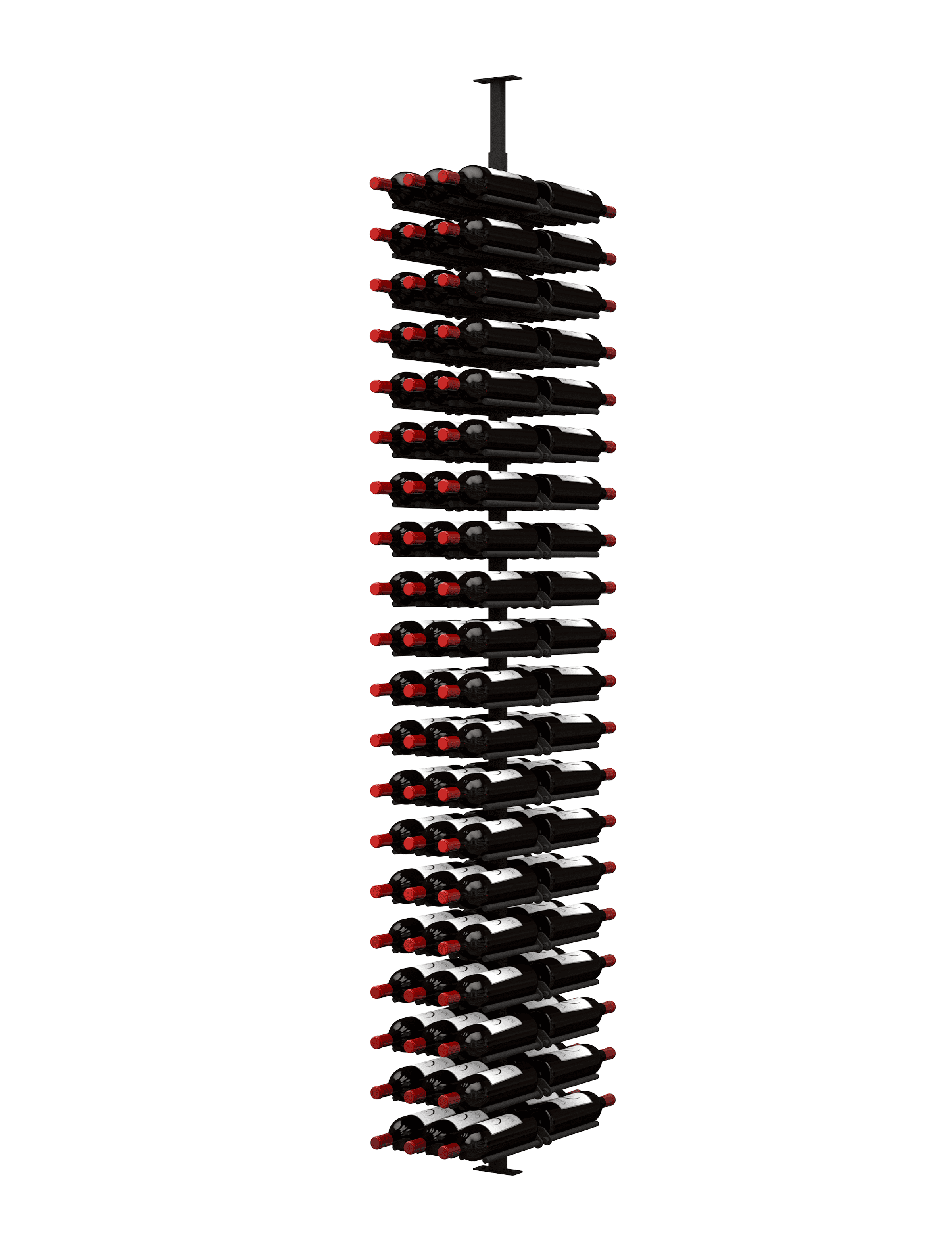 Ultra Wine Racks & Cellars ST Minimalist Series 2-Sided Wine Rack Display (120 Bottles)