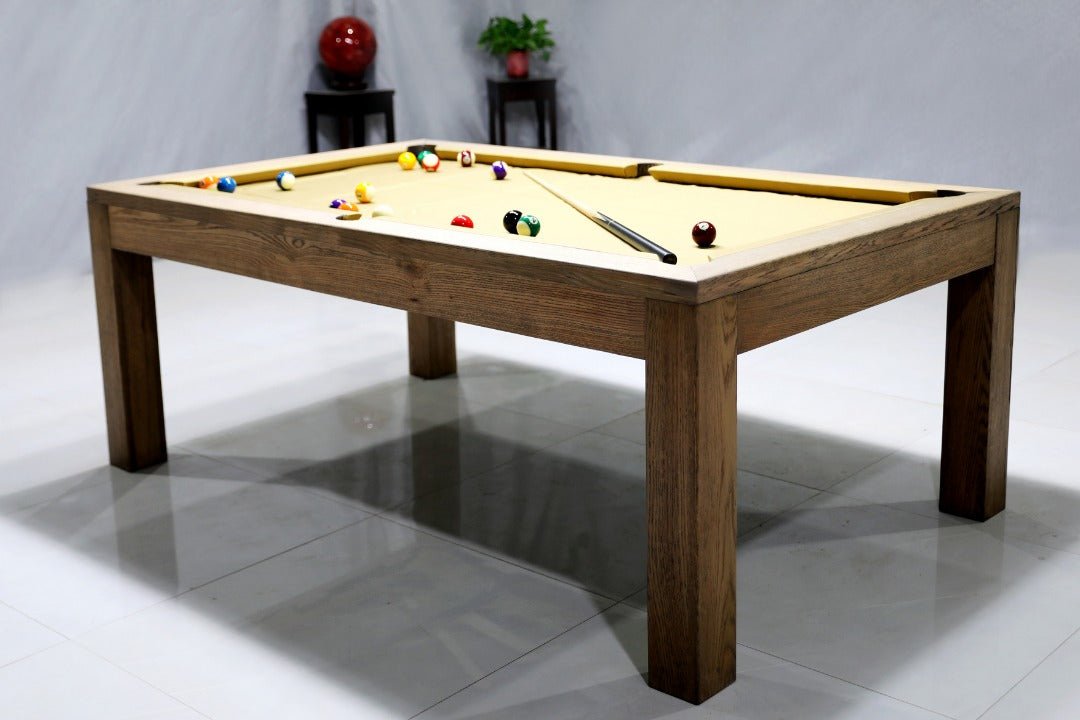 White Billiards Alpha Modern Slate Dining Top Pool Table