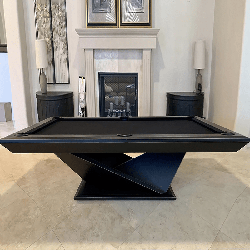 White Billiards Kyoto Modern Slate Pool Table - Black